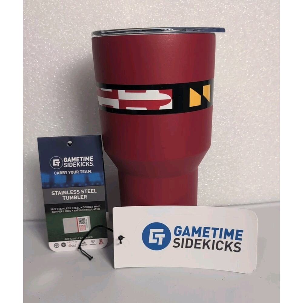 Gametime Sidekicks Stainless Steel Power Coat Tumbler 30oz Maryland Terrapins...